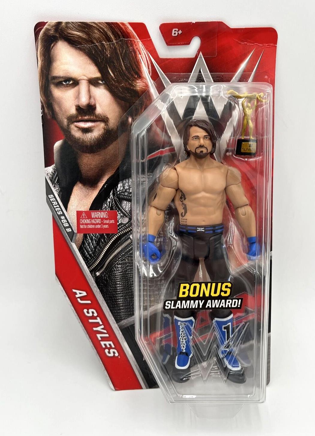 WWE AJ Styles Series 68B Wrestling Figure Chase Slammy Award Bonus