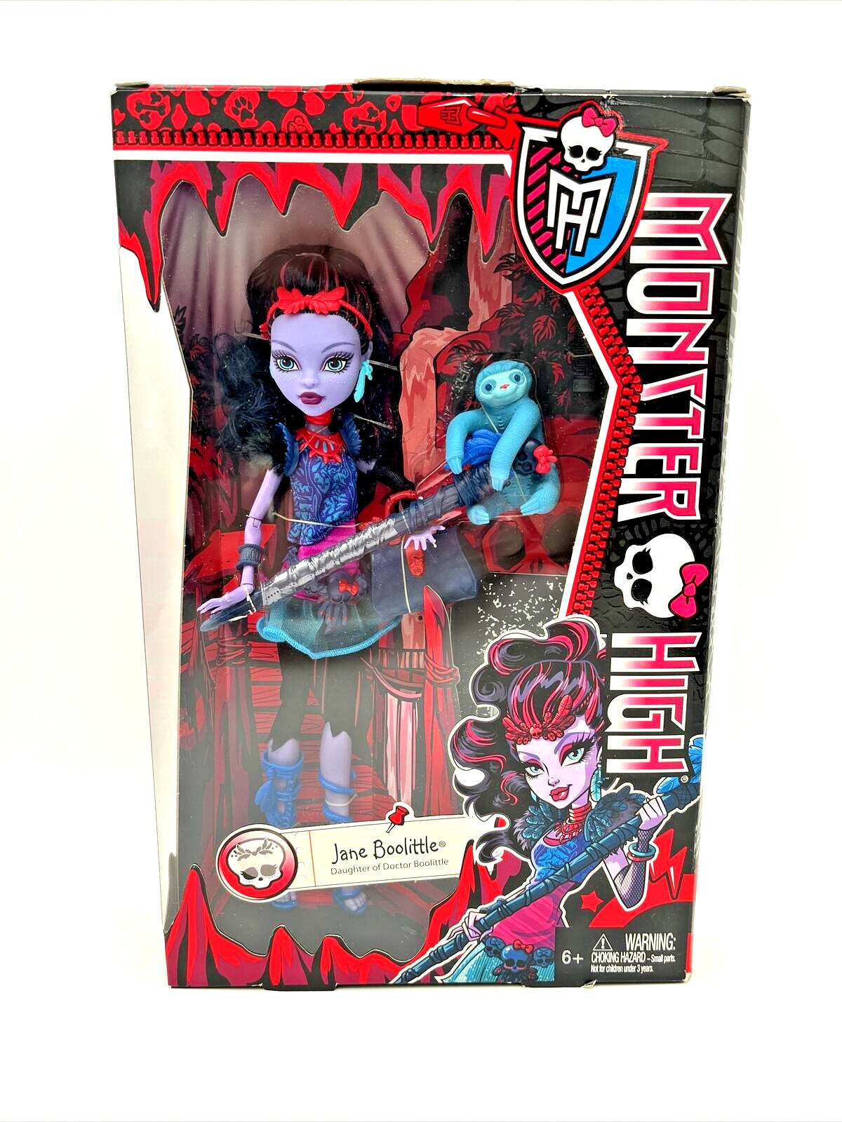 Monster High Jane Boolittle Doll with Diary and Pet Sloth