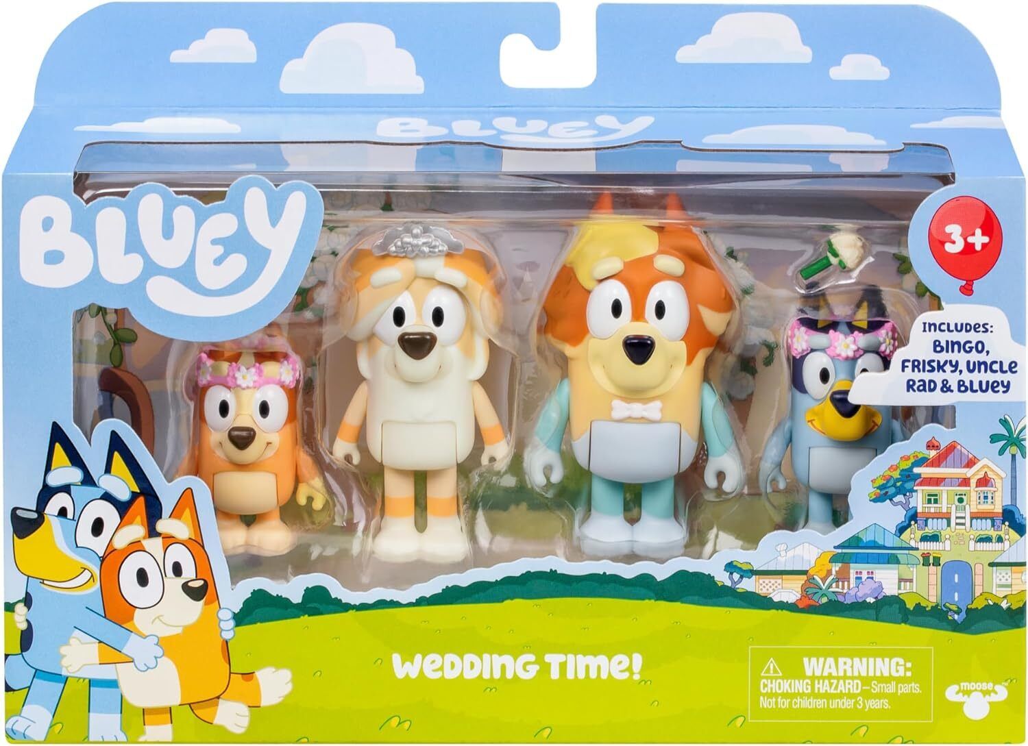 Bluey Wedding Time 4-Pack Figure Set