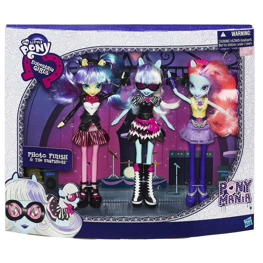 My Little Pony Equestria Girls Photo Finish Snapshots Pixel Pizzazz Violet Blurr Doll Set