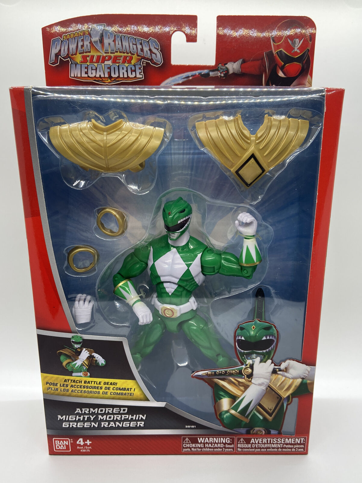 Power Rangers Super Megaforce Armored Mighty Morphin Green Ranger Dragon Shield Action Figure