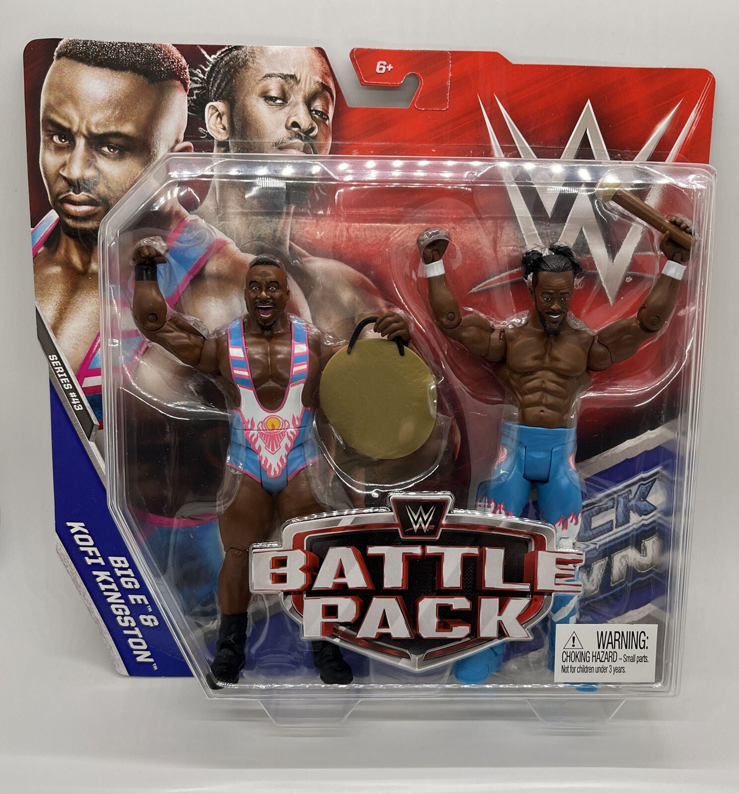 WWE BIG E KOFI KINGSTON NEW DAY BATTLE PACK 43 WRESTLING FIGURE 2-PACK GONG