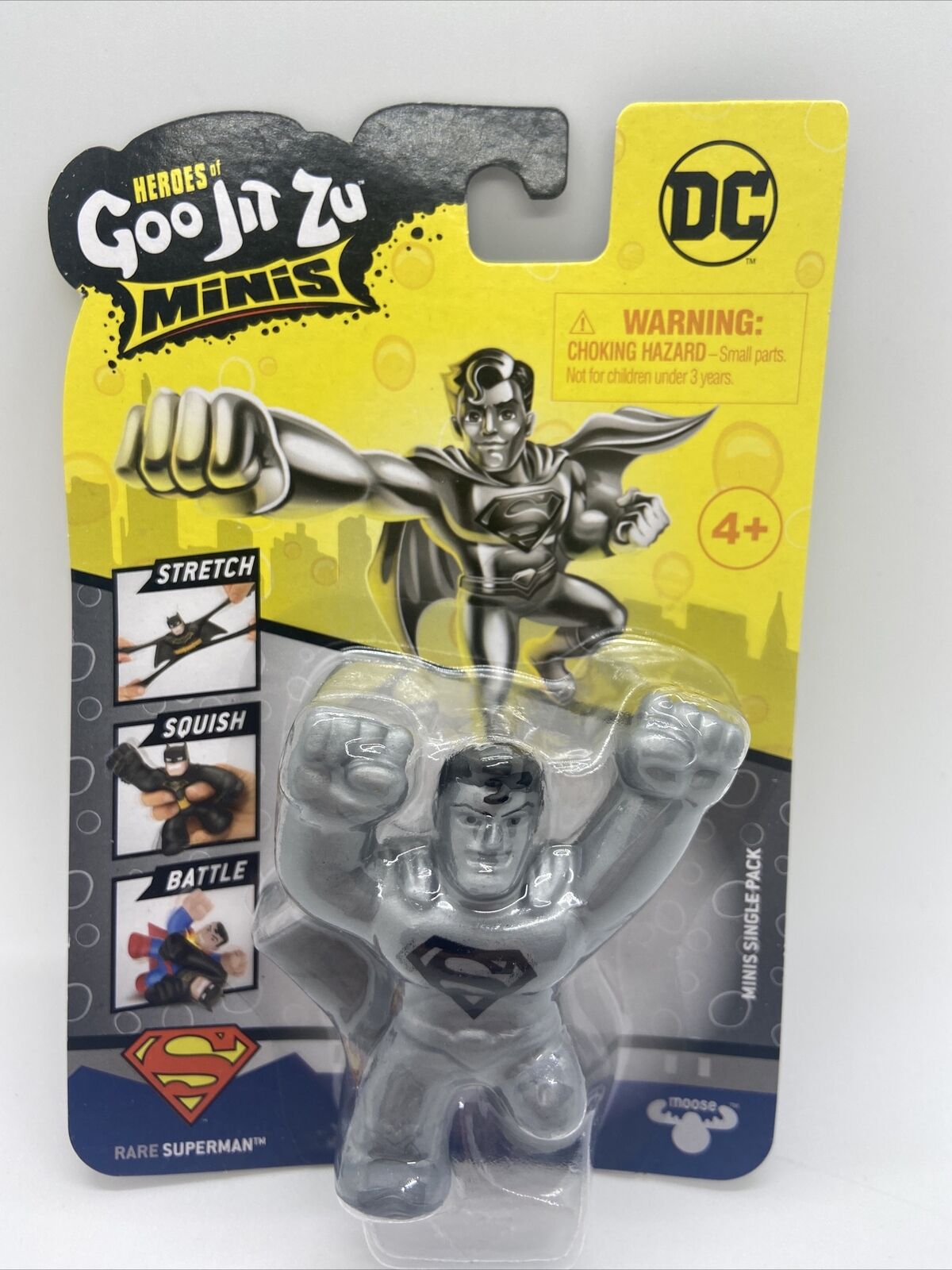 Heroes of Goo Jit Zu Minis DC Superman Silver Rare Variant Chase
