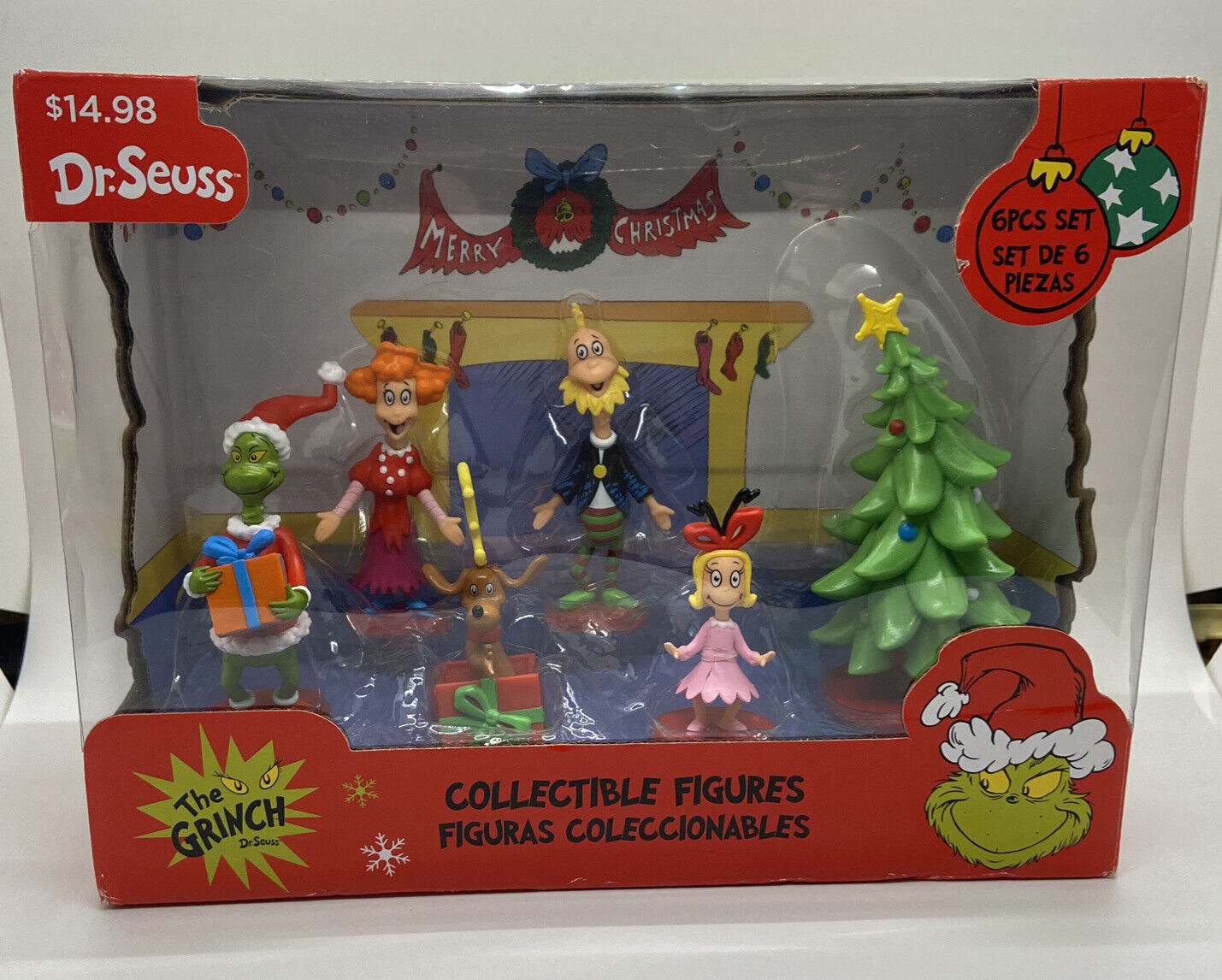 Dr Seuss The Grinch Who Stole Christmas Figurine Set 6pc Whovian Figures