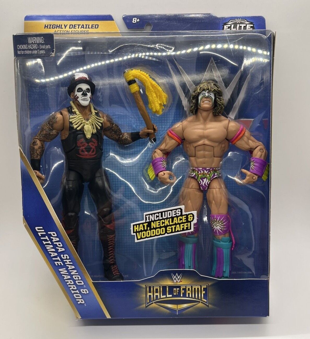 WWE Elite Hall of Fame Papa Shango & Ultimate Warrior Action Figure 2-Pack