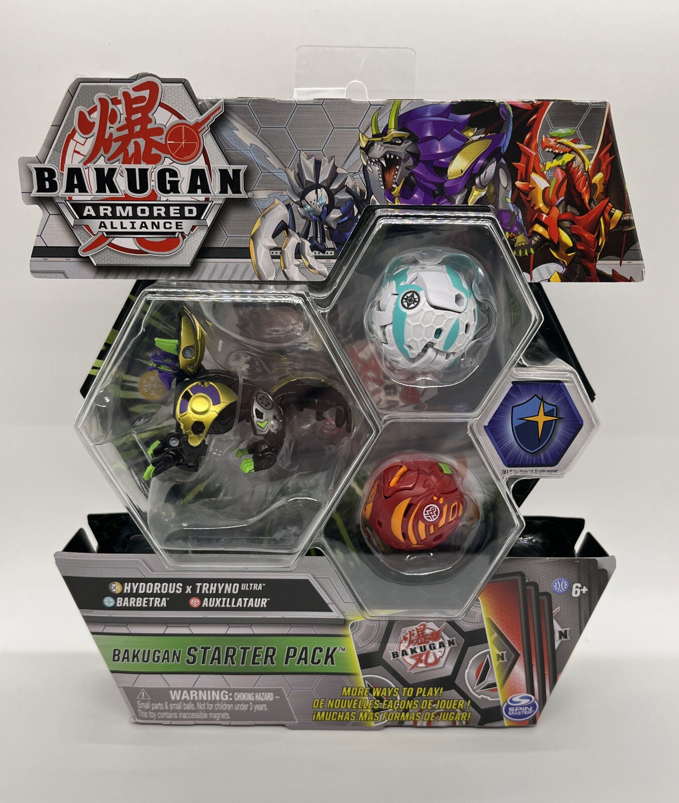 Bakugan Armored Alliance Starter Pack Hydorous x Trhyno Ultra with Barbetra + Auxillataur