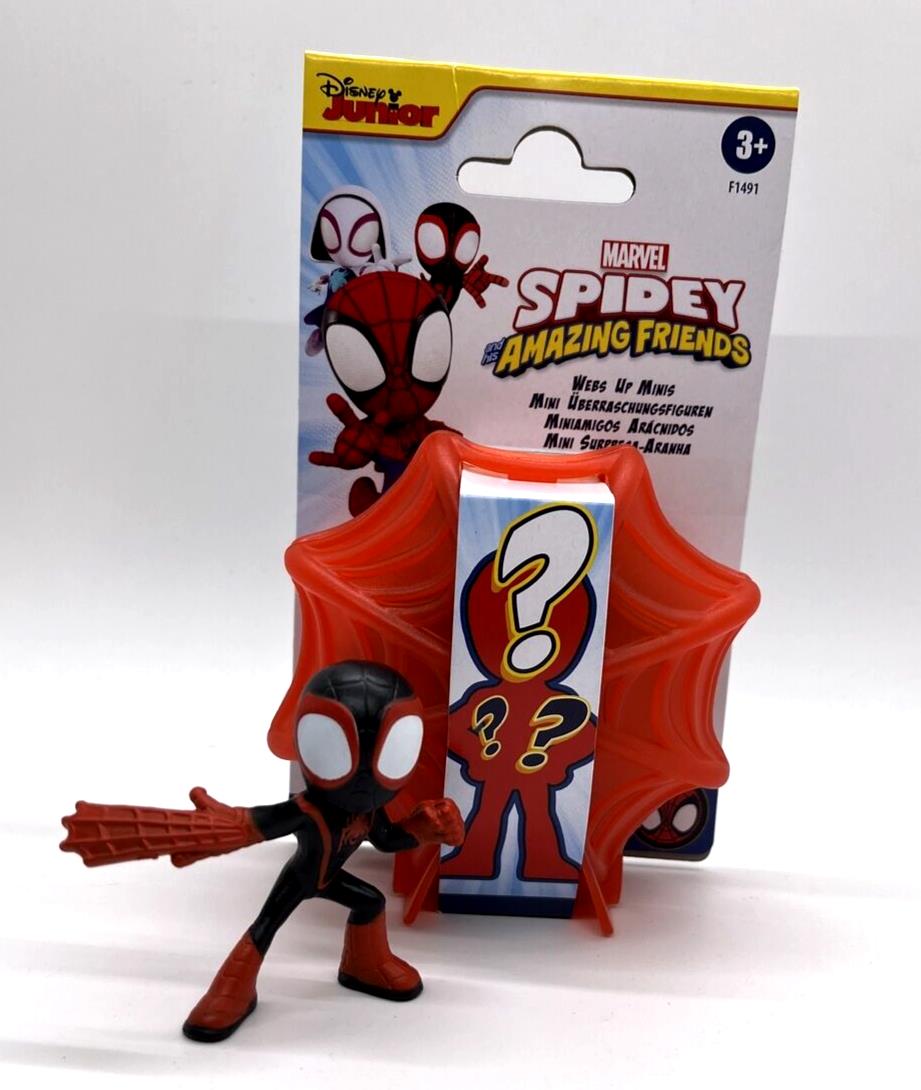 Spidey and His Amazing Friends Webs Up Mini Spin Miles Morales Shooting Web