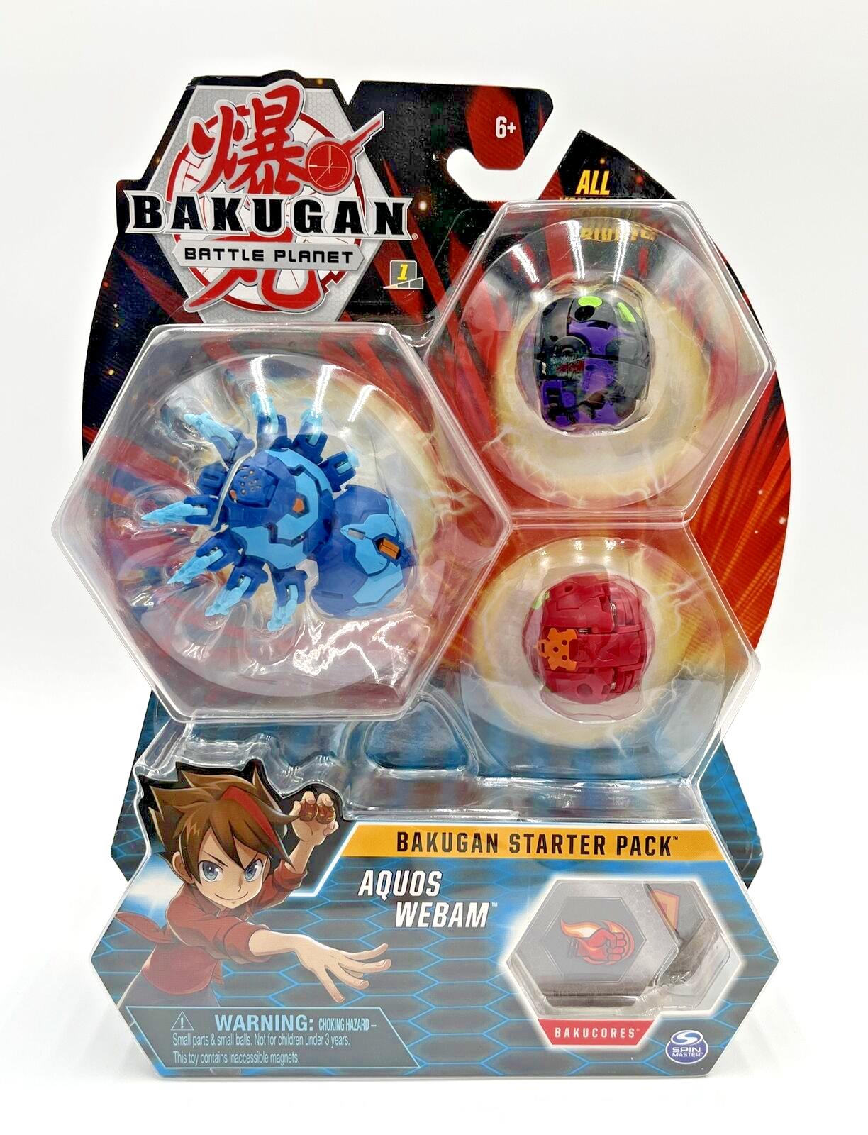 Bakugan Battle Planet Starter Pack Aquos Webam (Darkus Trhyno + Pyrus Cyndeous)