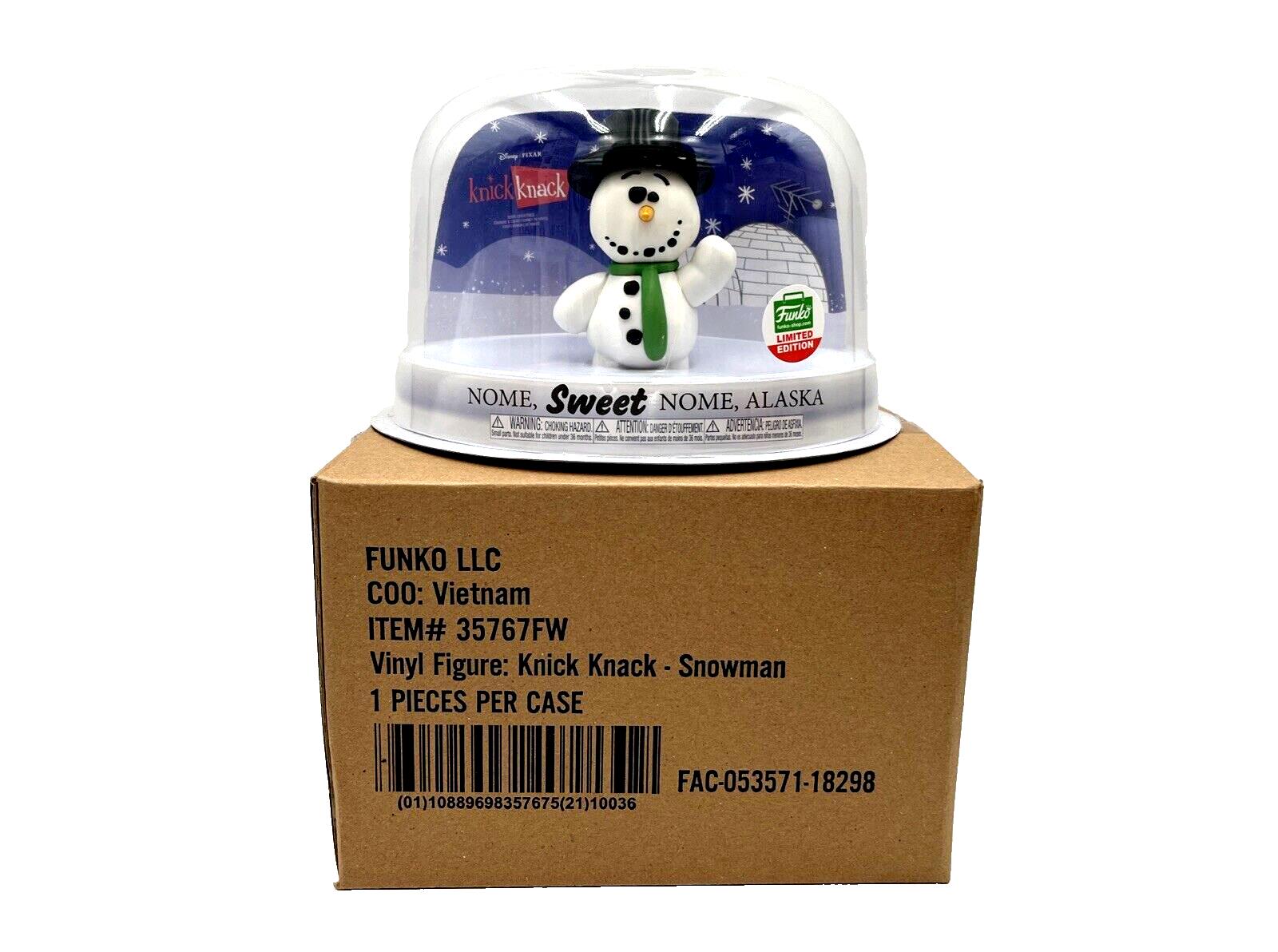 Knick Knack Snowman Figurine Disney Pixar Nome, Sweet Nome, Alaska  [Limited Edition]