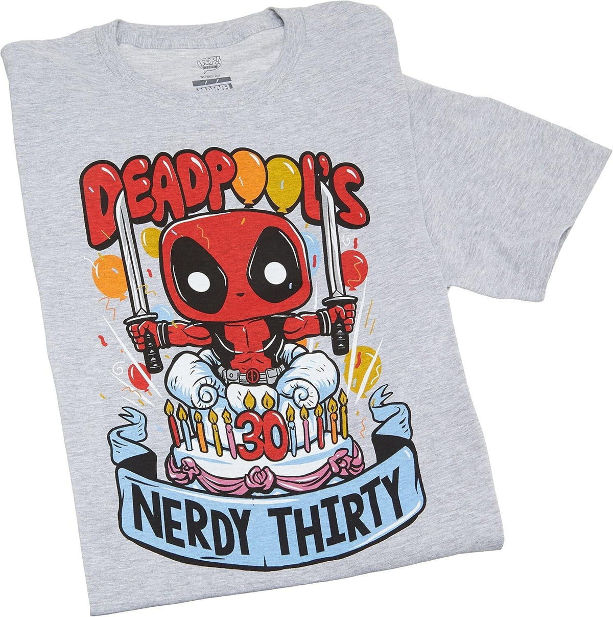 Funko Pop Tees Deadpool Nerdy Thirty 30th T-Shirt M Medium Marvel Collector Corp