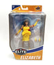 WWE Elite Collection Series 77 action figure of Miss Elizabeth in a yellow dress, packaged in a window display box.