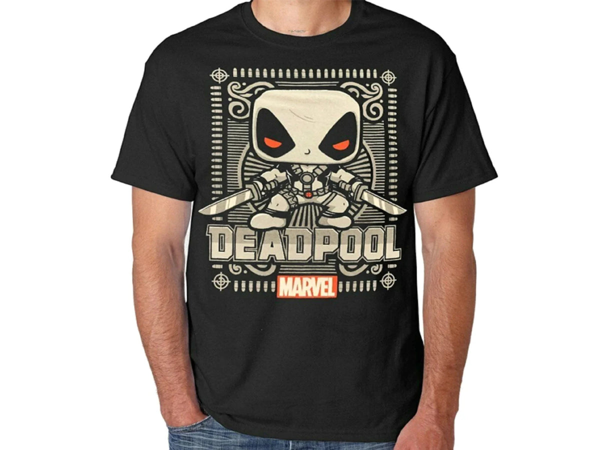 Funko Pop Tees Deadpool X-Force Grey Suit  M Medium Marvel Collector Corps Shirt