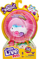 Little Live Pets Lil' P Hamster toy in packaging with pink hamster and yellow wheel.