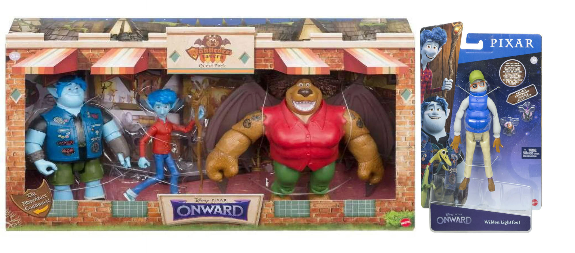 Disney Pixar Onward Manticore's Tavern Quest Pack + Wilden Lightfoot Figure Bundle