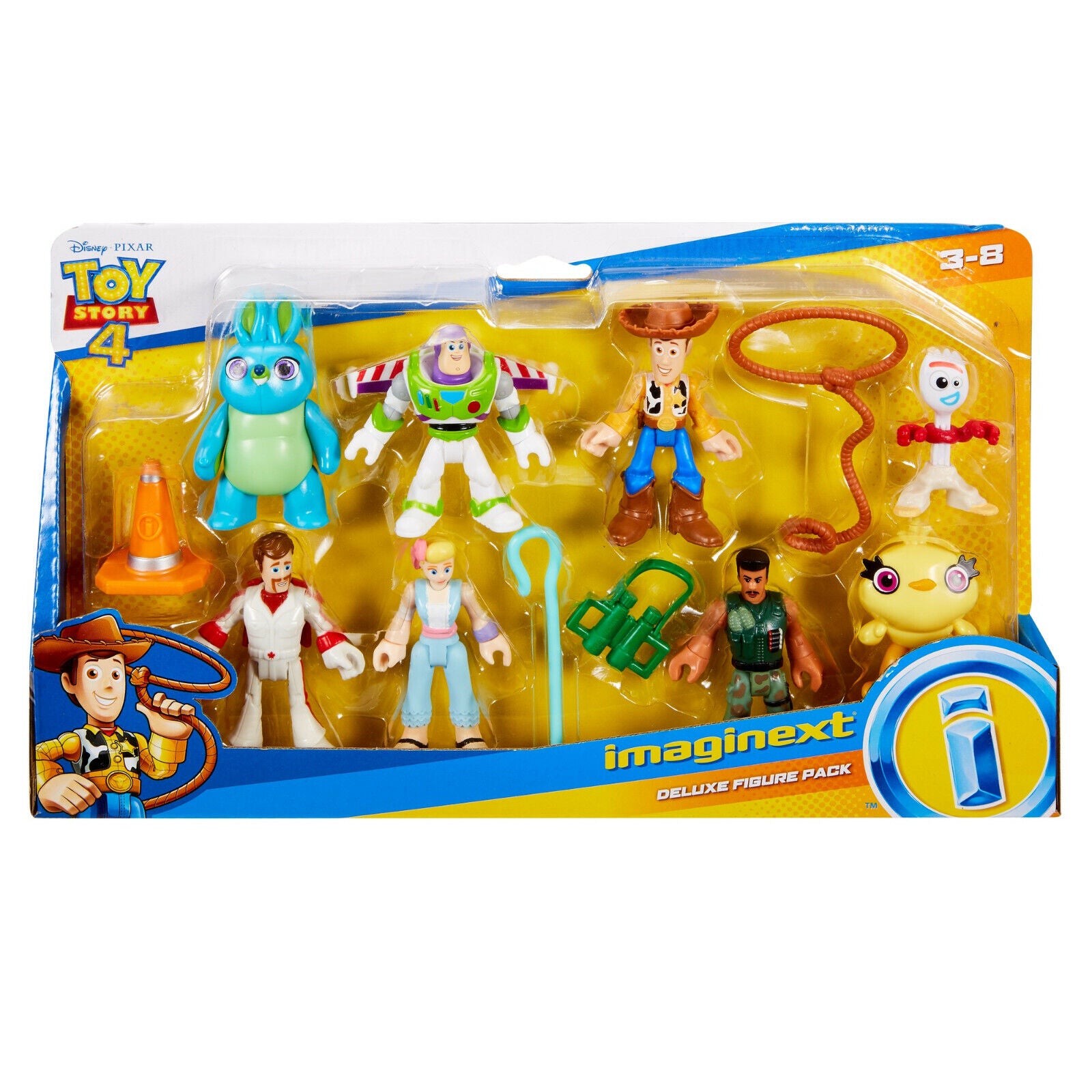 Imaginext Toy Story 4 Deluxe Figure Pack 8 FORKY DUCKY BUNNY DUKE CABOOM BO PEEP