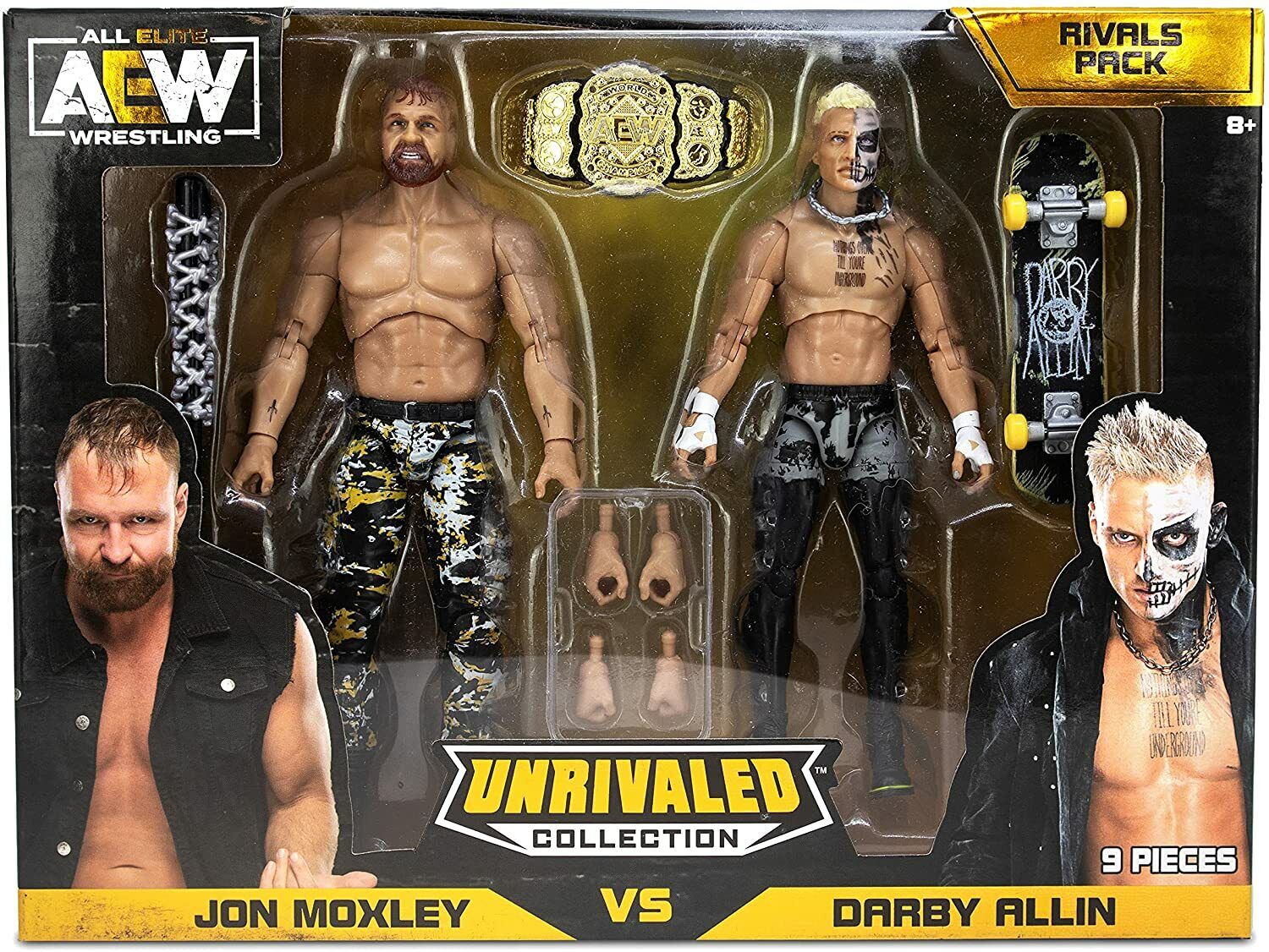 AEW Unrivaled Rivals Pack Jon Moxley vs Darby Allin Action Figures Exclusive