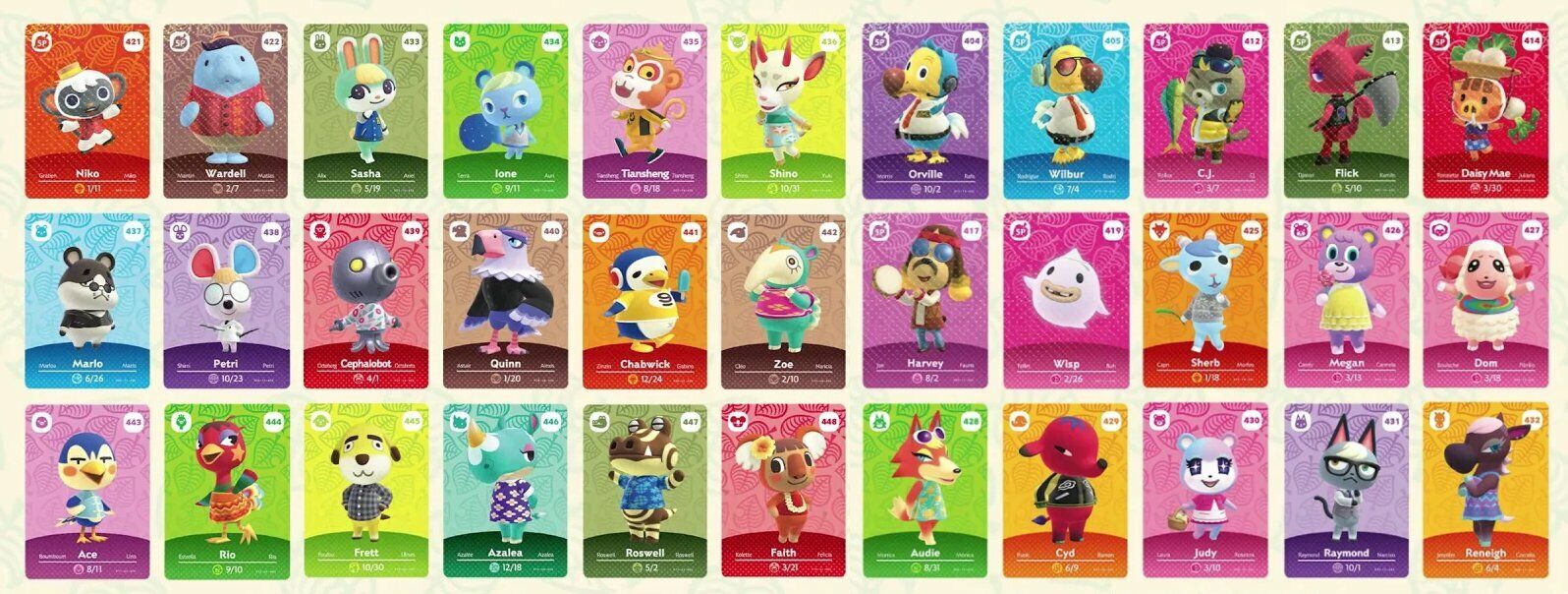 Nintendo Amiibo Cards Animal Crossing Series 5 New Horizons NFC [US NA]