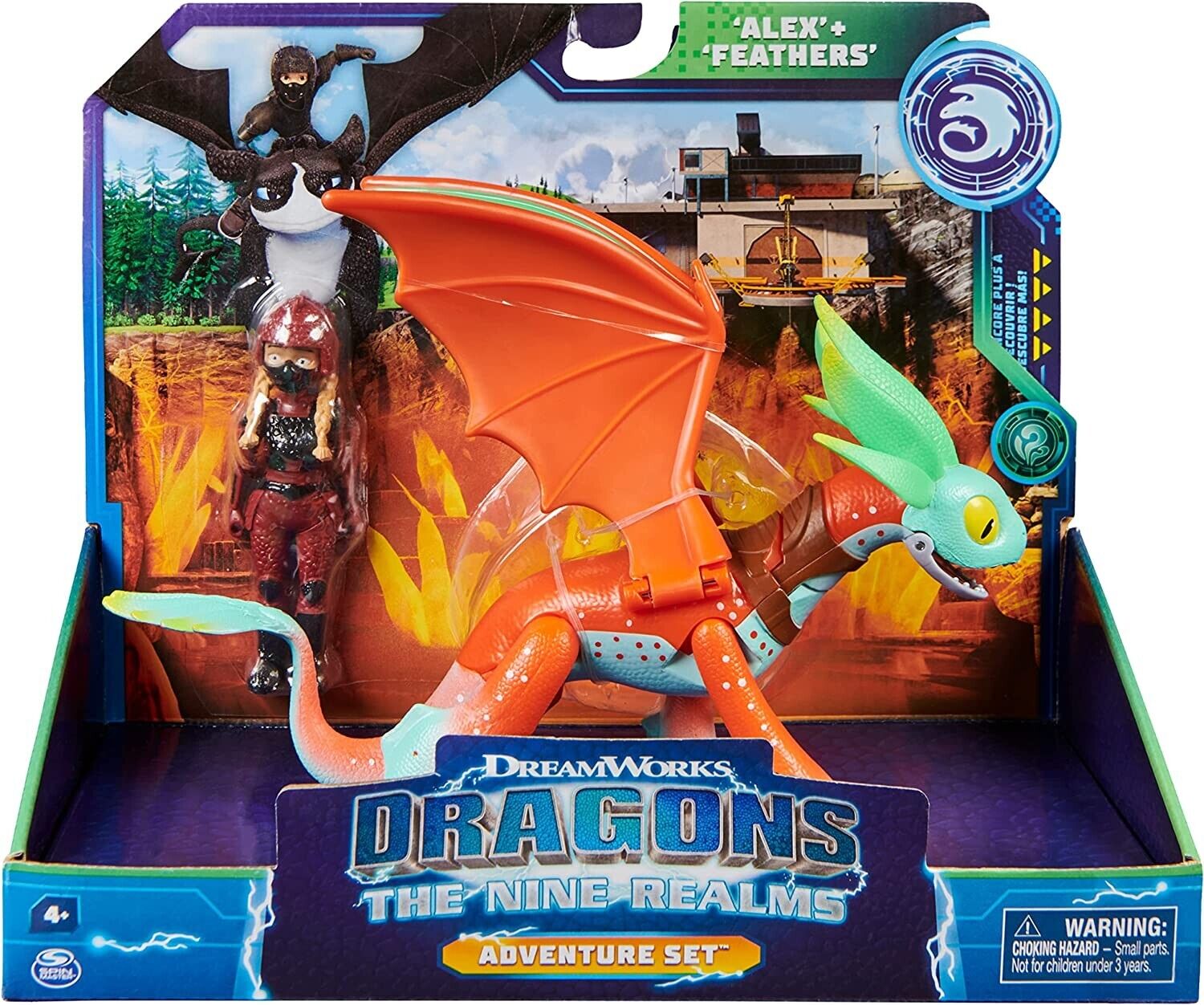 Dreamworks Dragons 6067882 9 Realms Crystal Playset S24 - Set Di Gioco Con Cristalli, Personaggi E Accessori