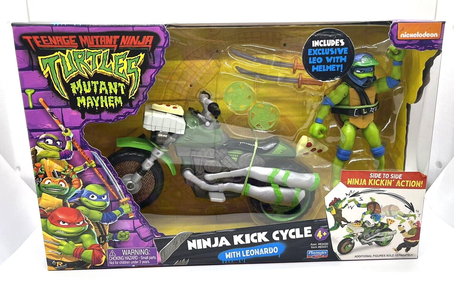 Teenage Mutant Ninja Turtles Mutant Mayhem Ninja Kick Cycle with Leonardo