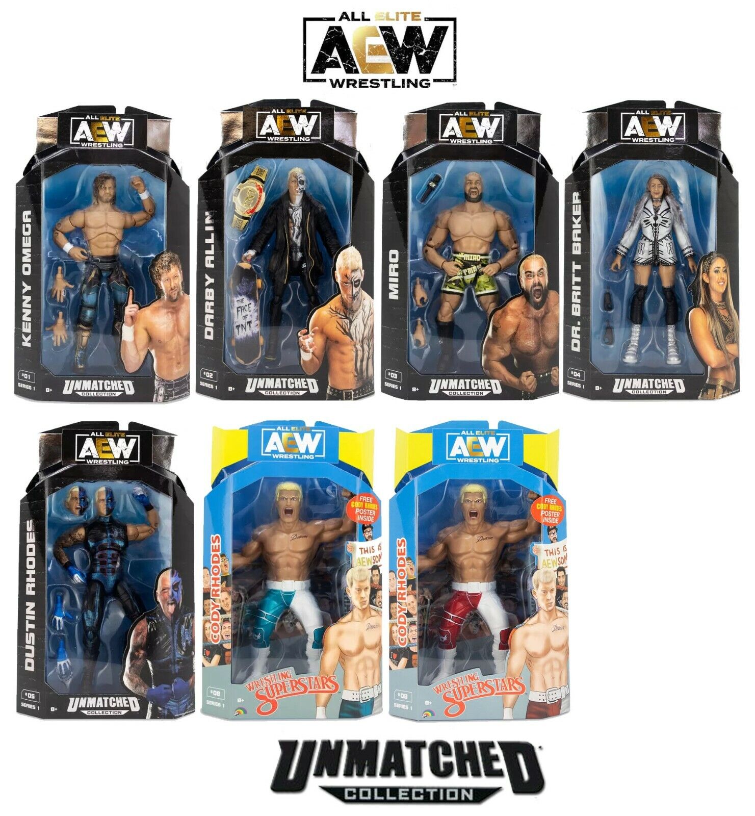 AEW Unmatched Series 1 Action Figures