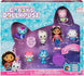 Packaging of Gabby's Dollhouse Deluxe Figure Set featuring various toy figures including Gabby and her cat friends, along with a Dollhouse Delivery with a surprise accessory.
